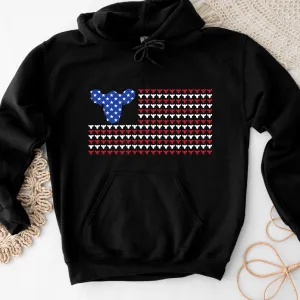 Cattle Patriotic Flag Hoodie (S-3XL) Unisex - Multiple Colors!