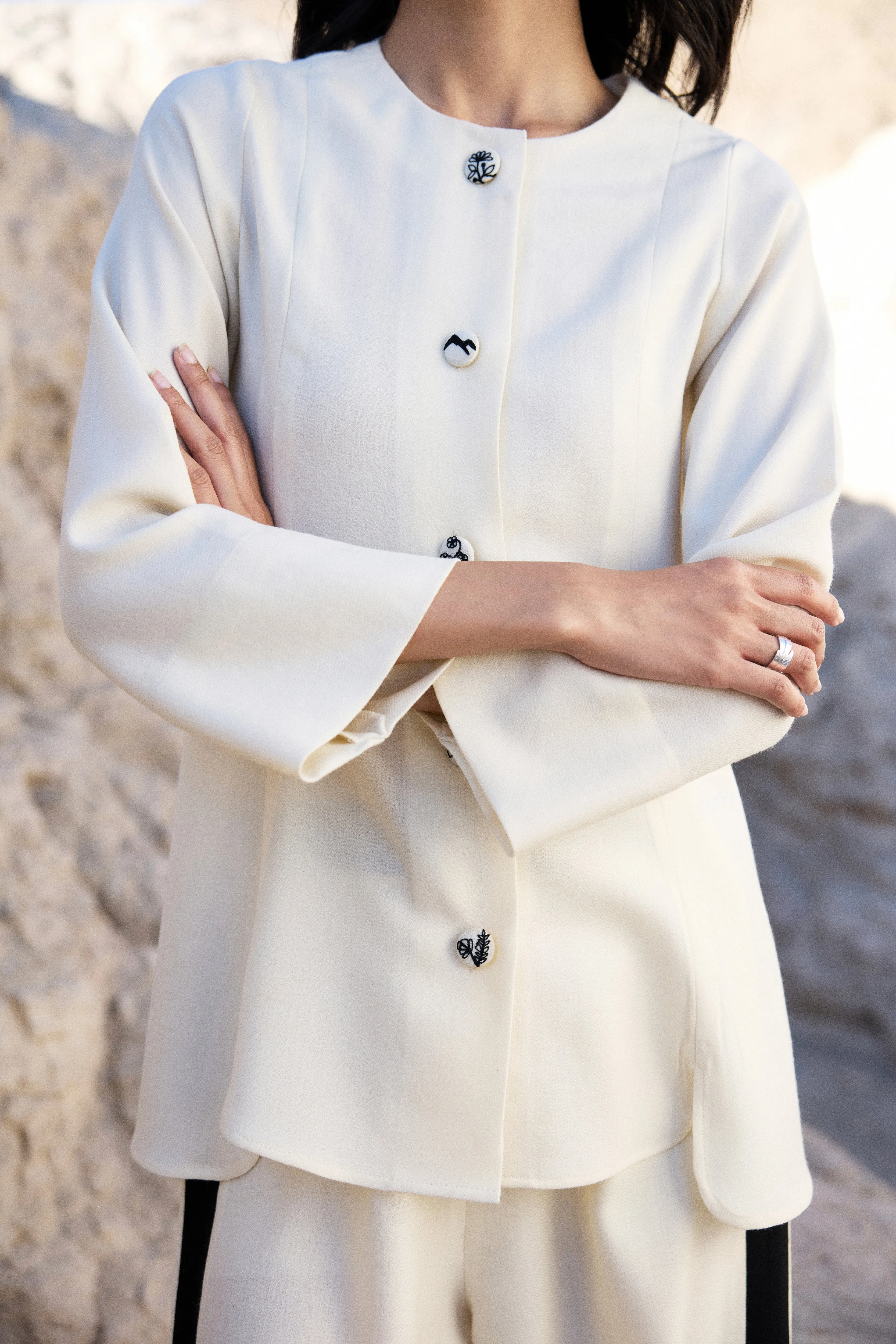 Chilling Woollen Top (Ivory)