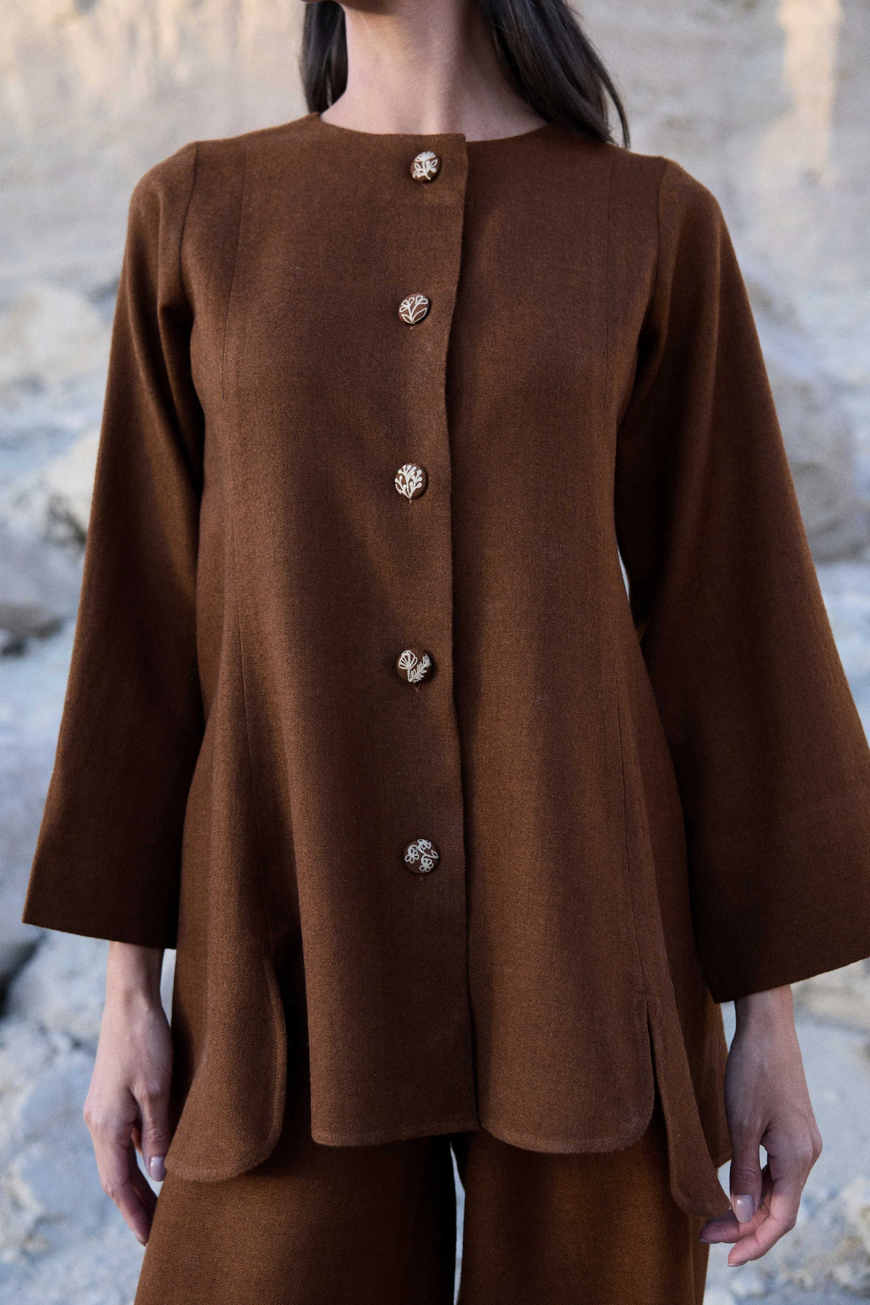 Chilling Woollen Top (Maple)