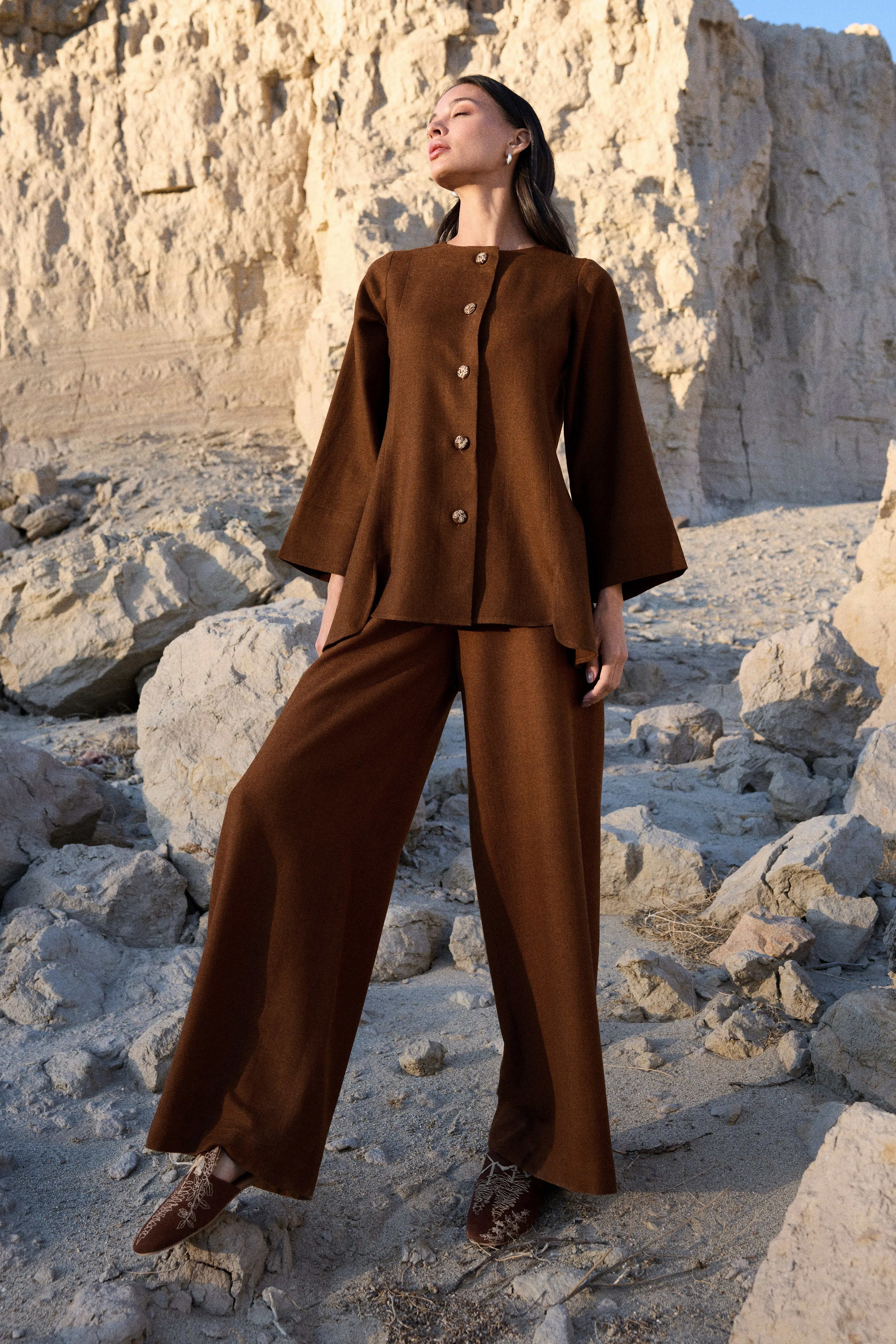 Chilling Woollen Top (Maple)