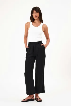 Chloe Pleat Linen Faded Black