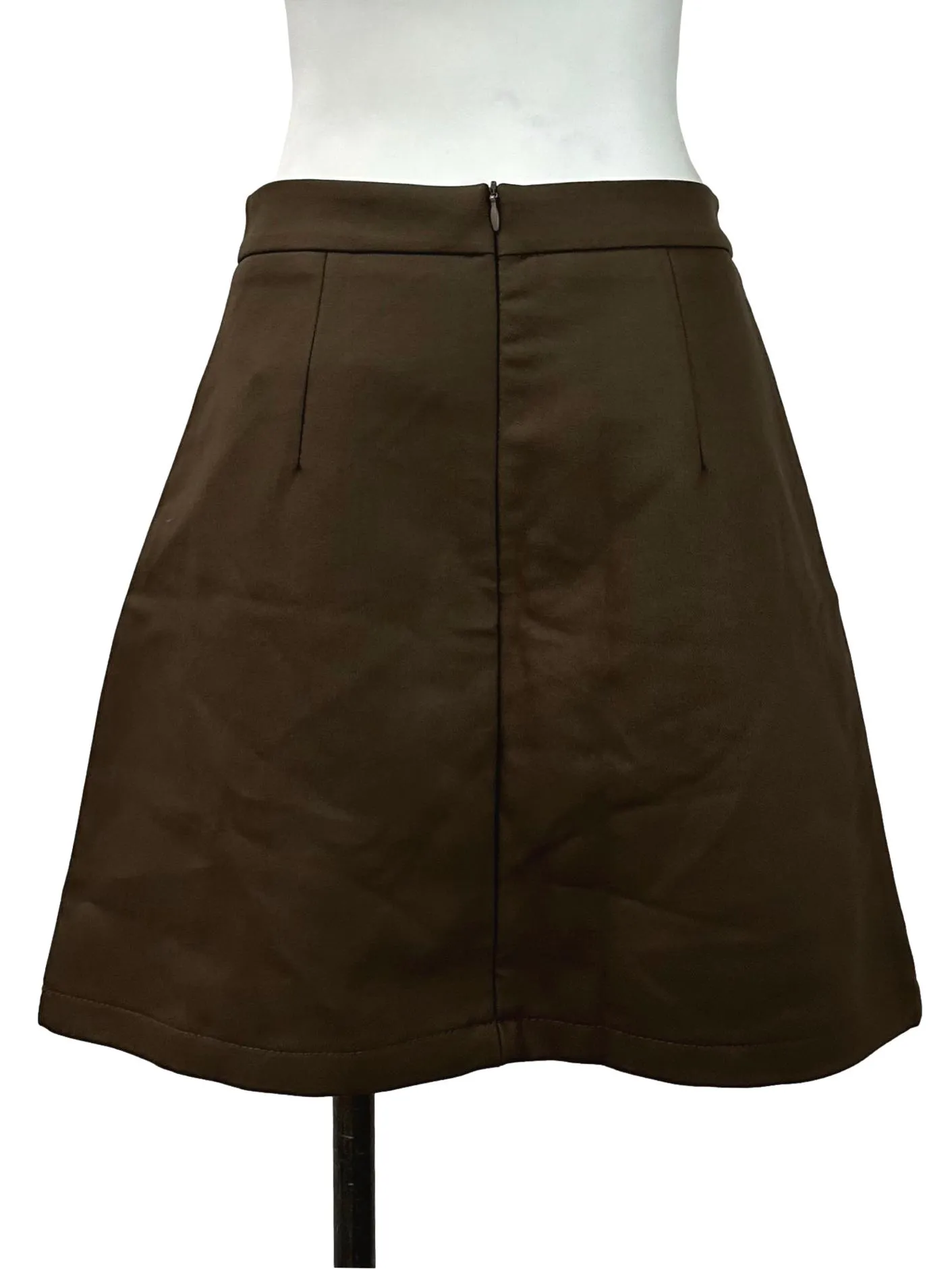 Chocolate Brown Side Pleated Skorts