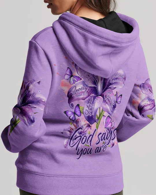 Christianartbag 3D T-Shirt For Women, God Says You Are Women's All Over Print Shirt, Christian Shirt, Faithful Fashion, 3D Printed Shirts for Christian Women, CABWTS05060923.