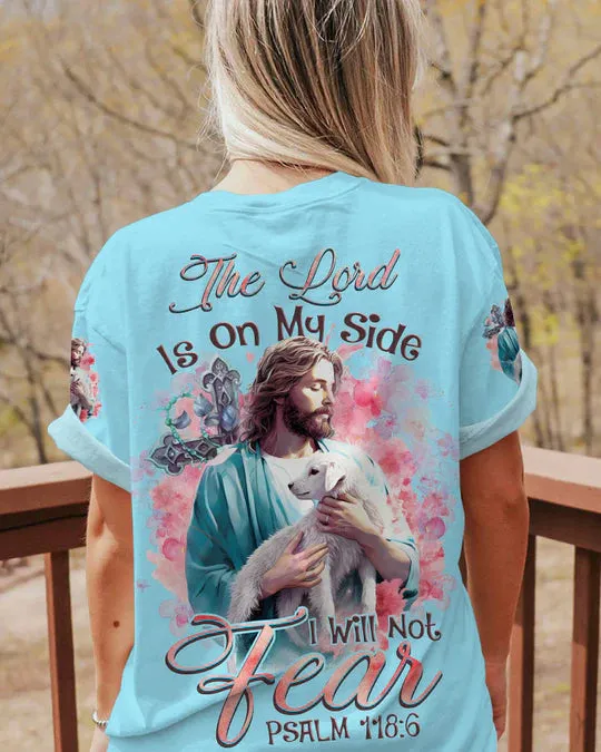 Christianartbag 3D T-Shirt For Women, The Lord Is On My Side Lamb Women's All Over Print Shirt, Christian Shirt, Faithful Fashion, 3D Printed Shirts for Christian Women, CABWTS03200923.