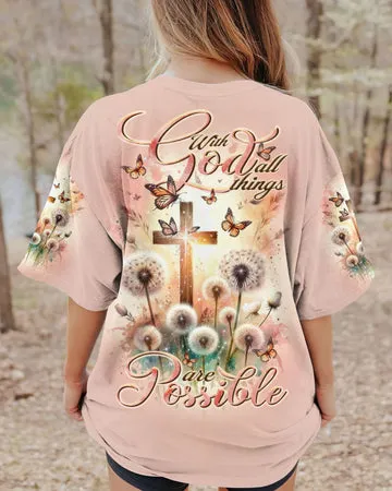 Christianartbag Clothing, With God All Things Are Possible Women's All Over Print Shirt, Graphic Hoodie, Christian Clothing, Christmas Gift, CABCT01131123.
