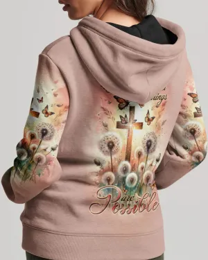 Christianartbag Clothing, With God All Things Are Possible Women's All Over Print Shirt, Graphic Hoodie, Christian Clothing, Christmas Gift, CABCT01131123.