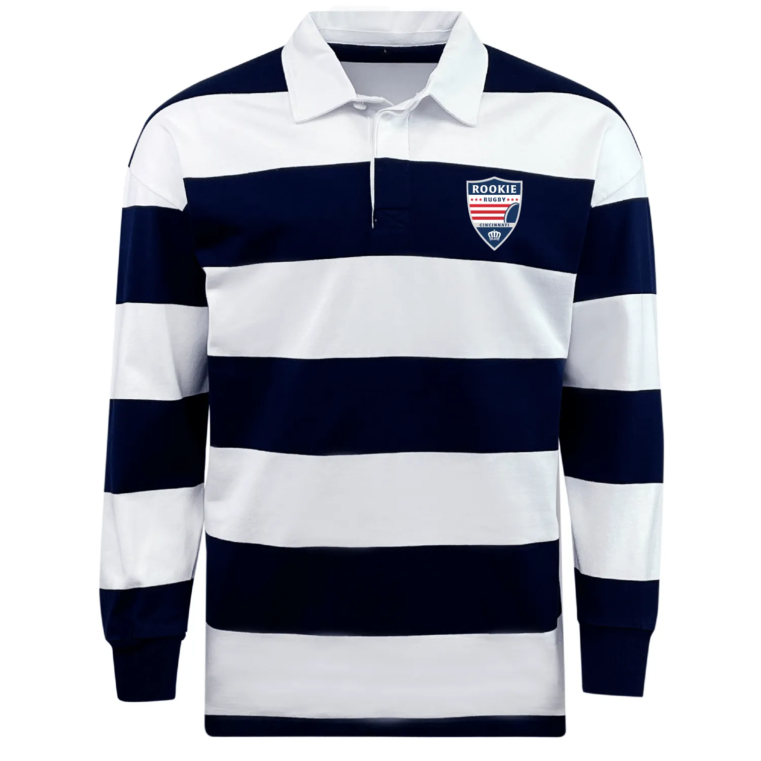Cincinnati Rookie Rugby Classic Long Sleeve Hooped Rugby Jersey