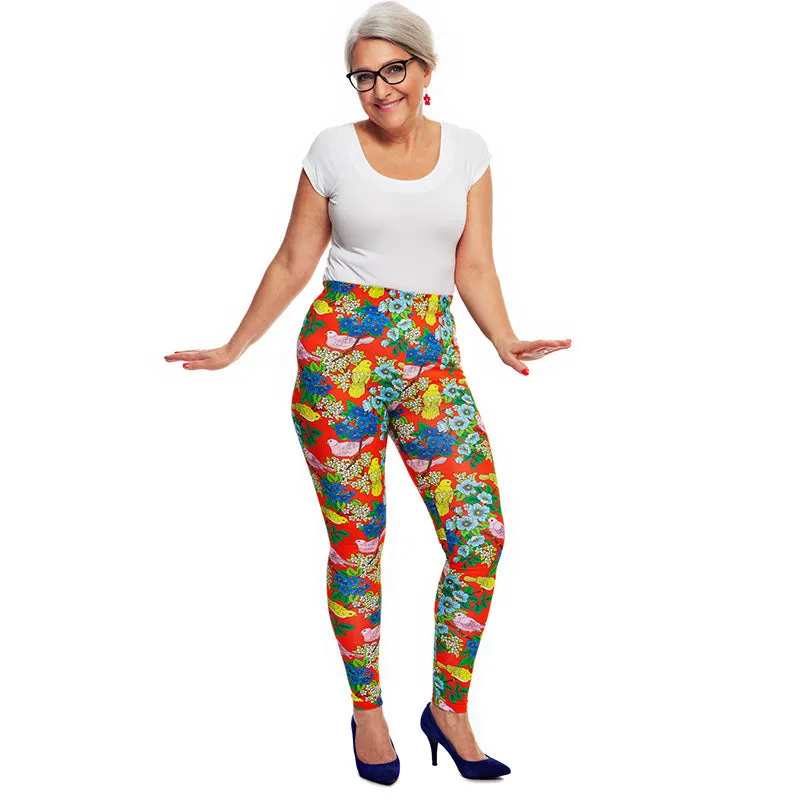 Cissi och Selma Adult Lo Leggings - Kvitter - 'Tweet'