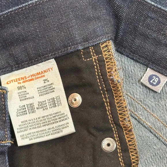Citizens of Humanity CoH Rocket High Rise Skinny Dark Rinse EUC Size 29
