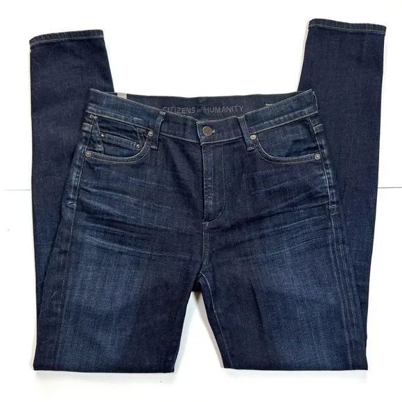 Citizens of Humanity CoH Rocket High Rise Skinny Dark Rinse EUC Size 29