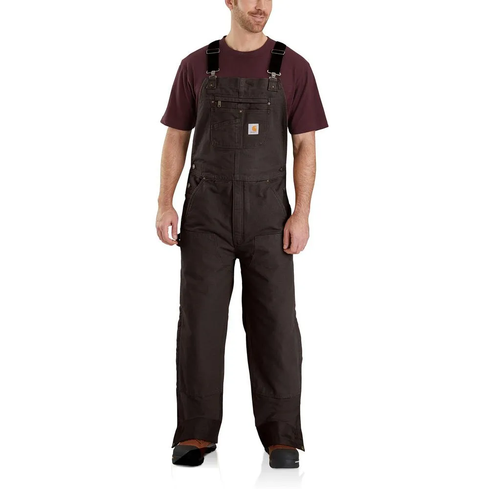 CL104031A-XL-Dk/Brn R Bib Overalls Quilt Lined - BRN