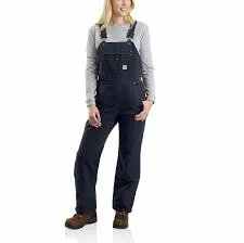 CL104049-Blk-M-Regular Carhartt Lined Bib Ovrll Relaxed Fit Black