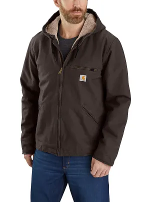 CL104392-L-DrkBrown Jacket Carhartt Relaxed Fit Sherpa Lined