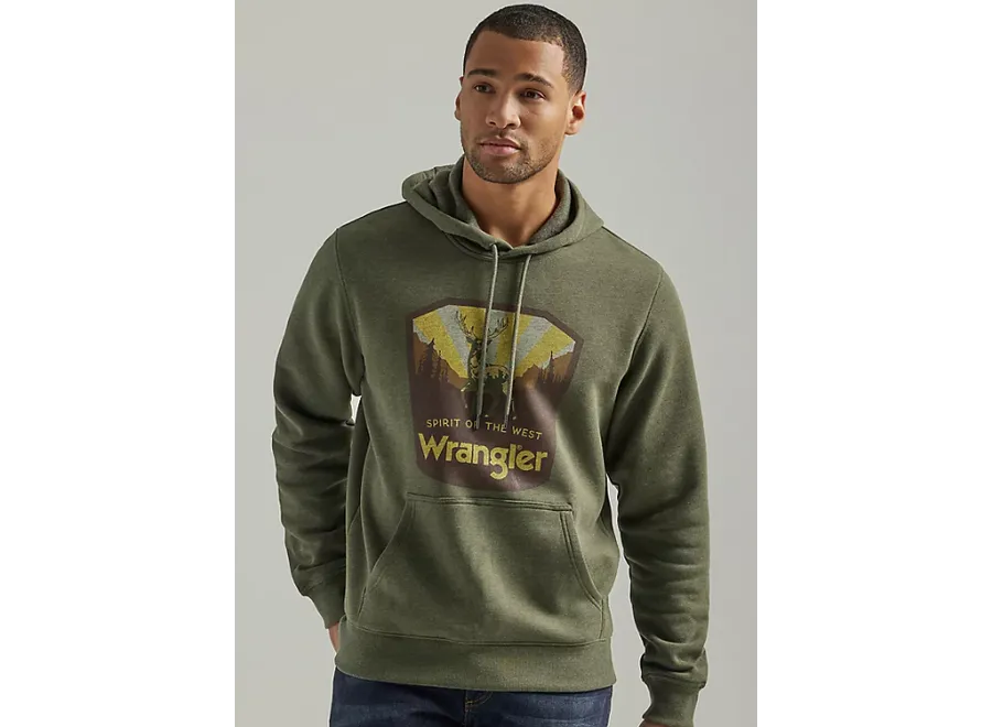 CL112339644 - Green Mens Western Wrangler Hoodie - BUCK