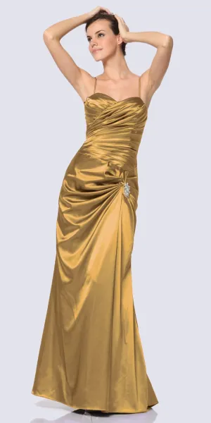CLEARANCE - Cinderella Divine 8530 Satin Dress Ruched Bodice Sweetheart