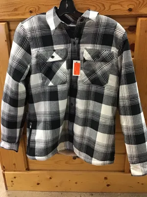 CLLAP35-S-Wht/Blk Wrangler ATG-X Womens Sherpa Lined Flannel