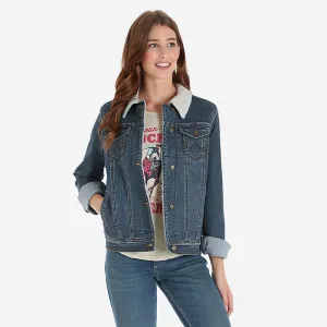 CLLWJ05ID-XL Jacket Ladies Jean Sherpa Lined