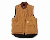 CLV01 Carhartt Mens Vest Duck Canvas Quilt Lined