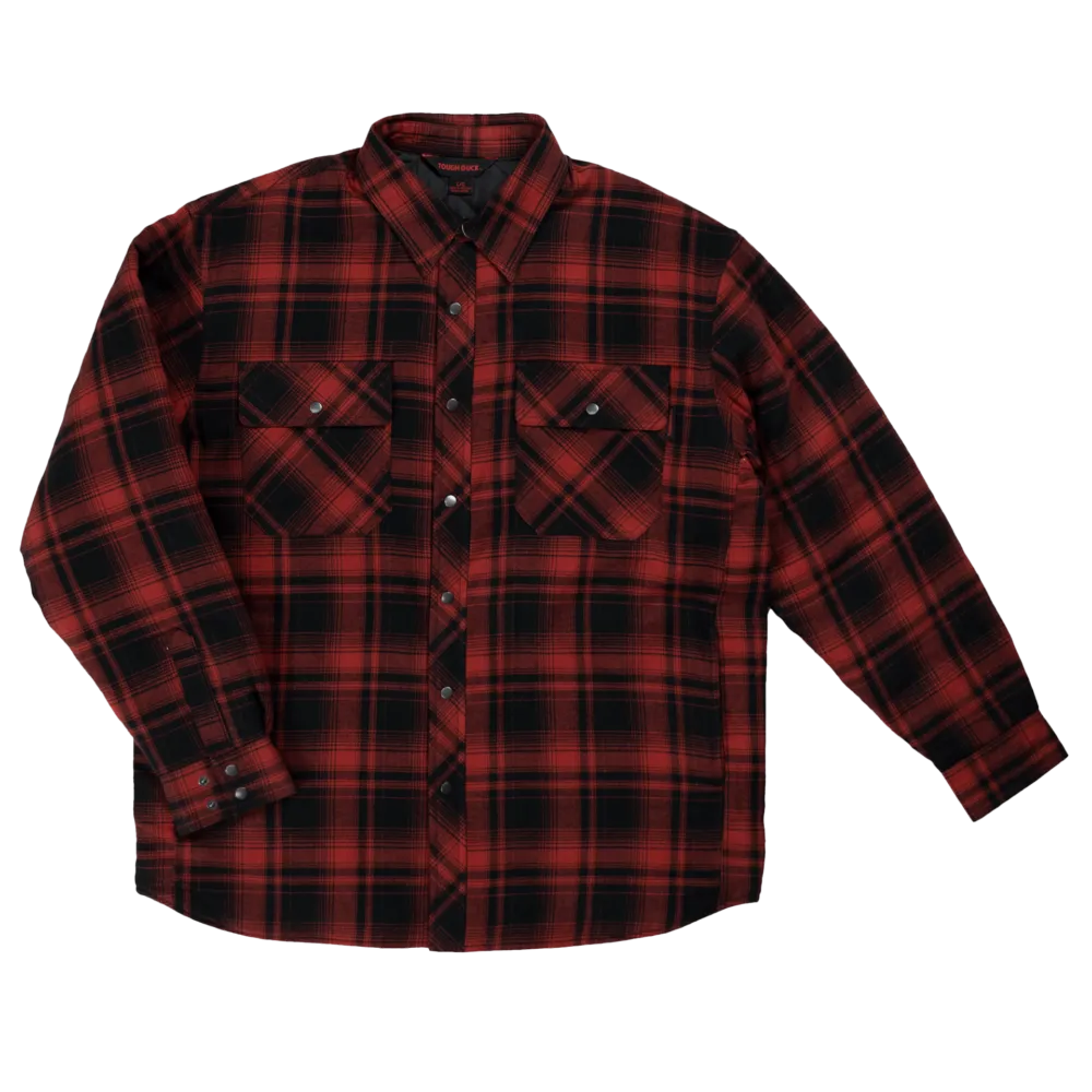 CLWS051-2XL-Rd Blk Shirt "Tough Duck" Quilt Lined Flannel