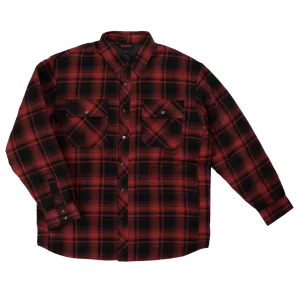 CLWS051-2XL-Rd Blk Shirt "Tough Duck" Quilt Lined Flannel