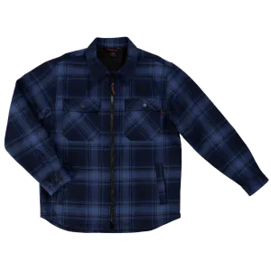 CLWS071-L-Blu/Blk Jacket Zip Front Flannel Lined