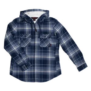 CLWS121 Womens Plush Pile-Lined Flannel Zip