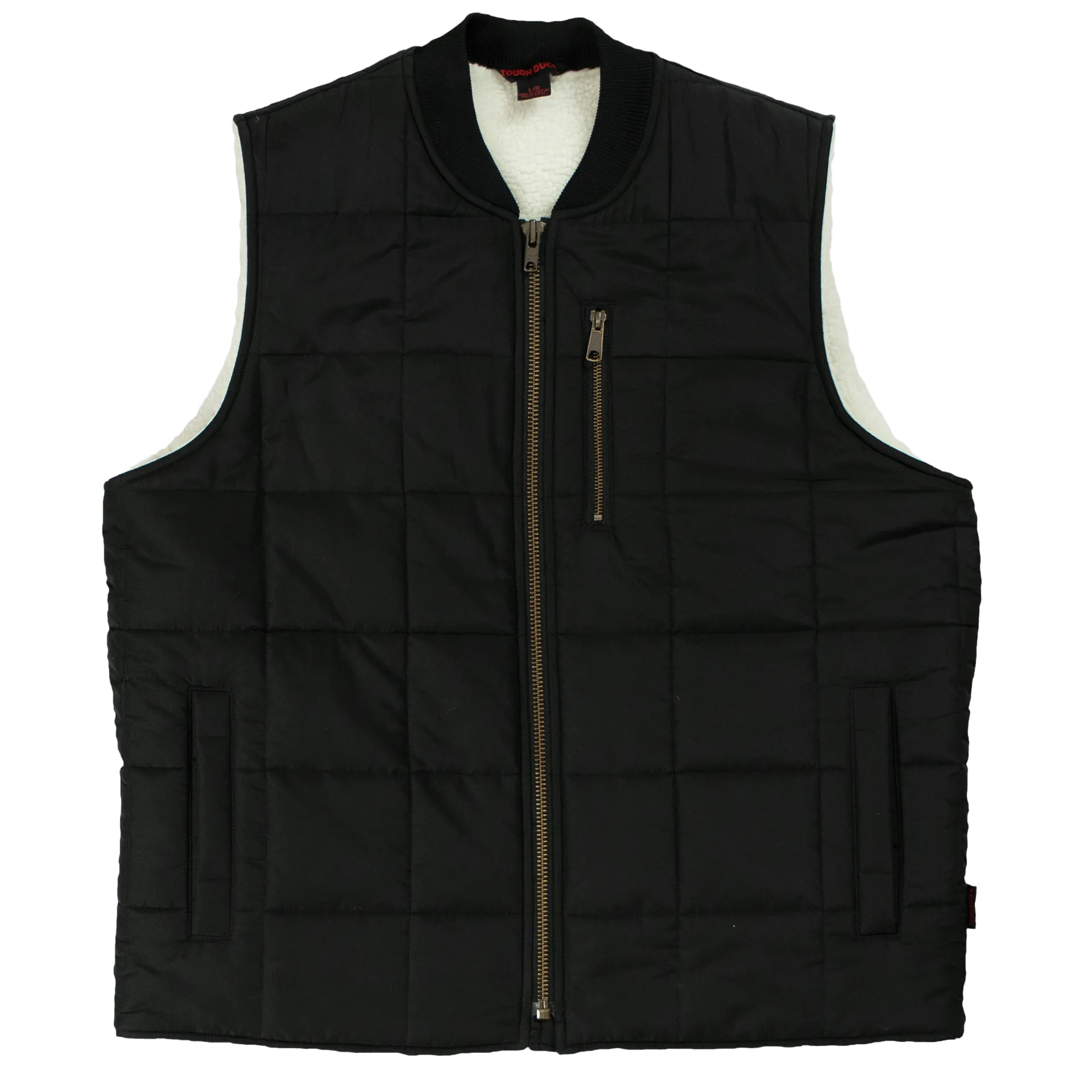 CLWV01-L-Black Vest Tough Duck Sherpa Lined