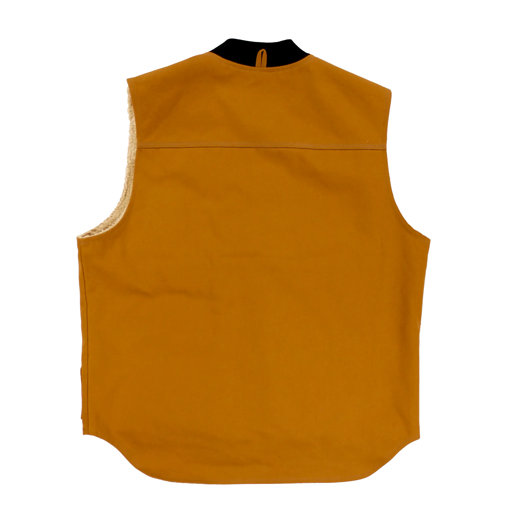 CLWV061-L-Brown Vest Tough Duck Sherpa Lined