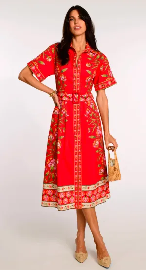 Collins Dress Indian Flower Poppy
