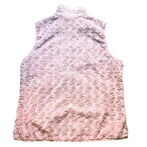 Columbia Twisp Trail Women’s Large Pink Fleece Vest Lined Full Zip