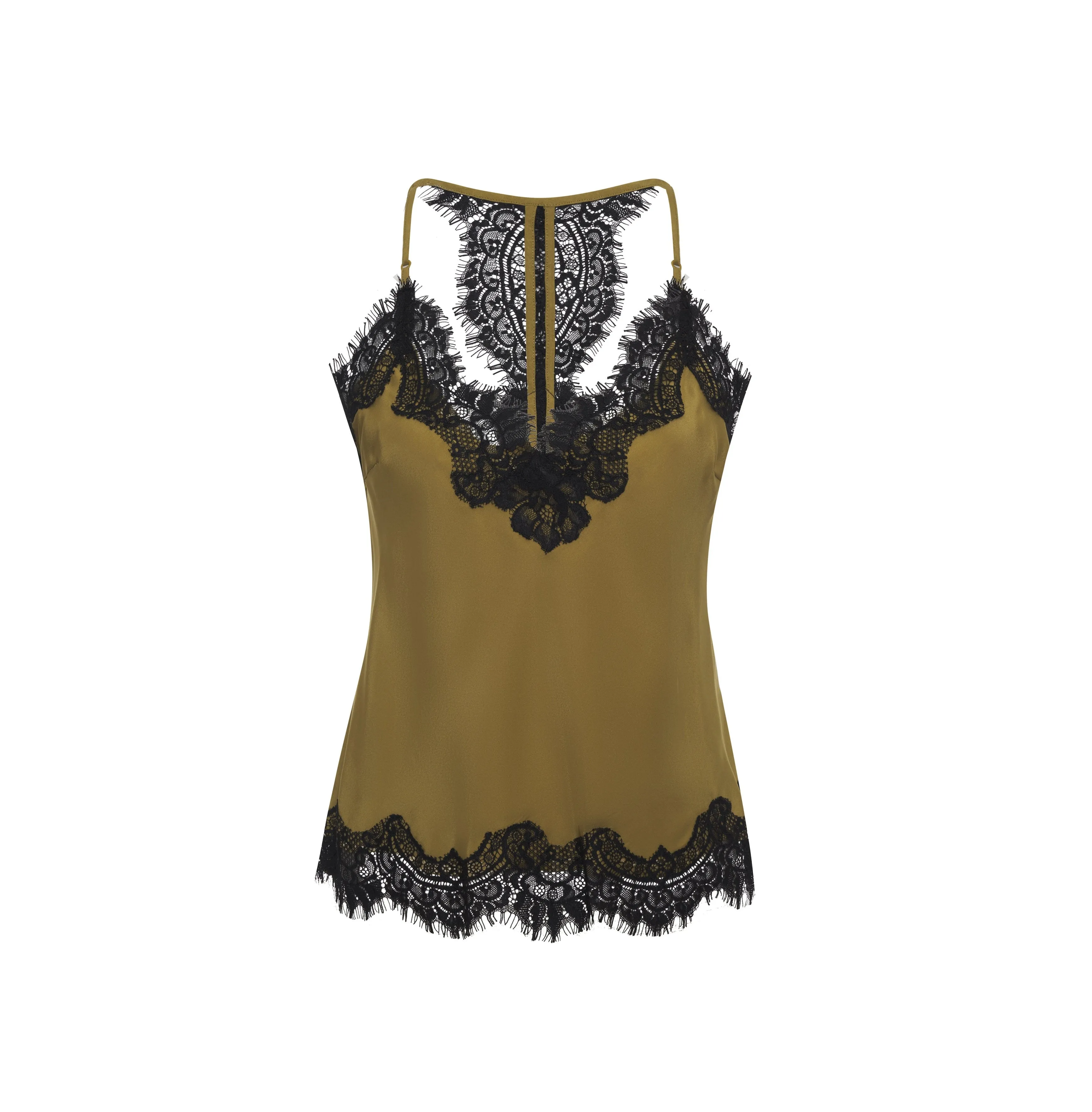 Contrast Lucy Crop Cami Chartreuse