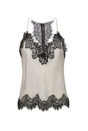 Contrast Lucy Crop Camie - Pearl/Black