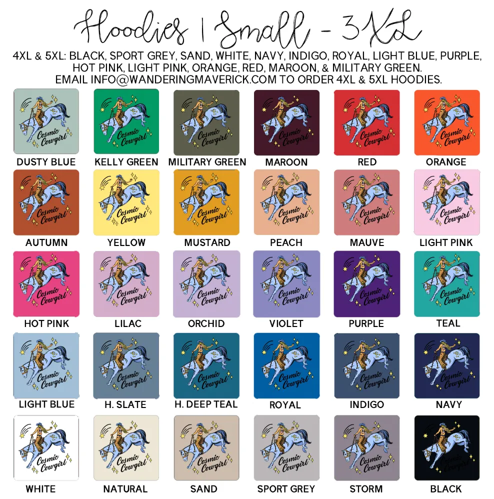 Cosmic Cowgirl Hoodie (S-3XL) Unisex - Multiple Colors!