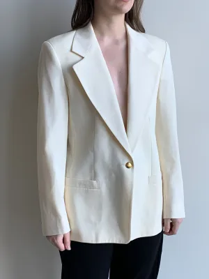 cream wool blazer