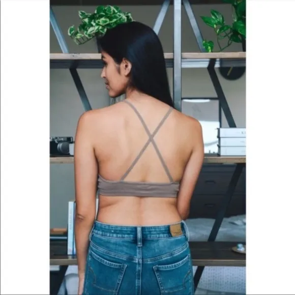 Crochet Lace halter criss cross Bralette