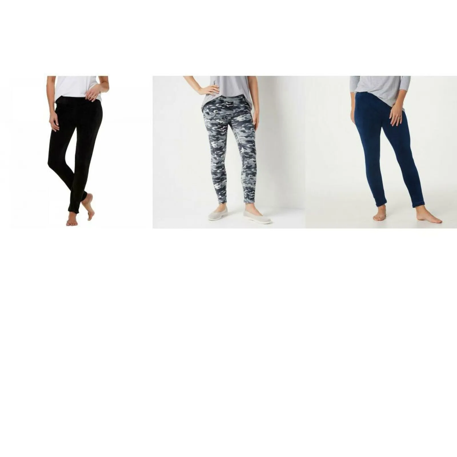 Cuddl Duds Women's Double Plush Velour Leggings