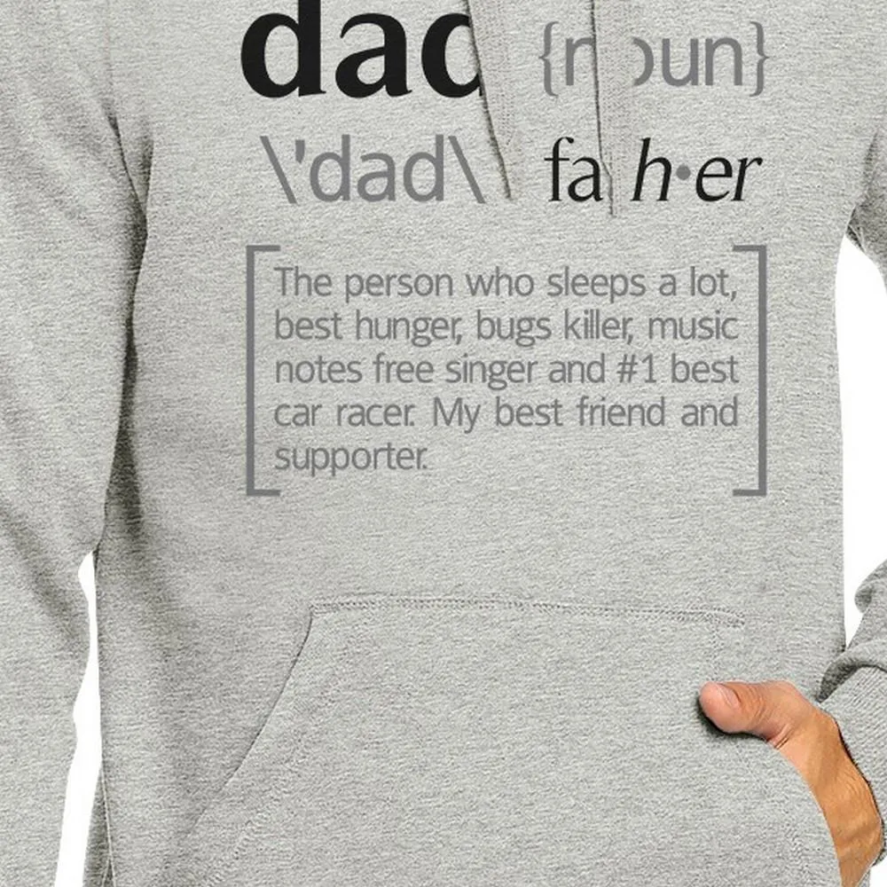 Dad Noun Grey Unisex  Design Hoodie