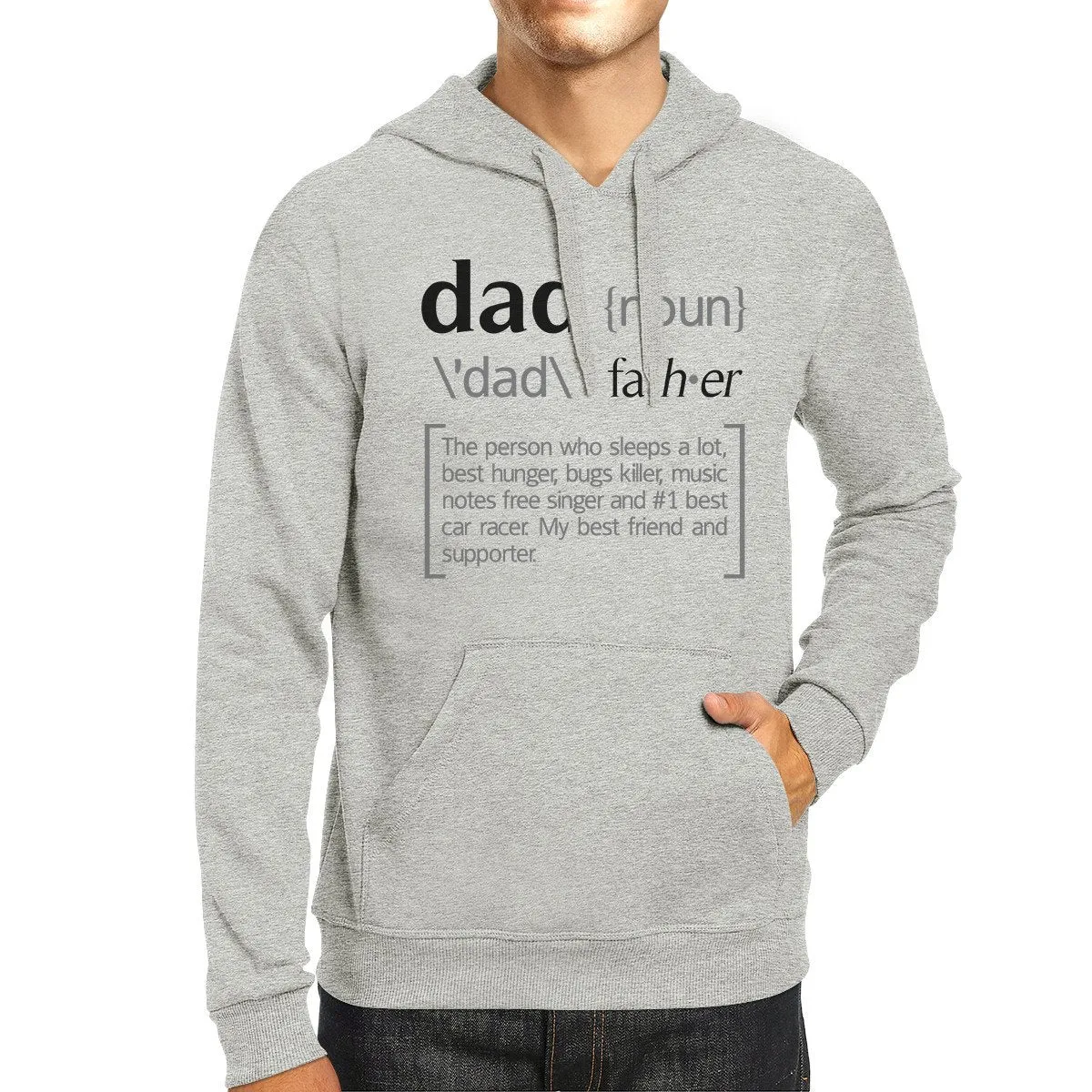 Dad Noun Grey Unisex  Design Hoodie
