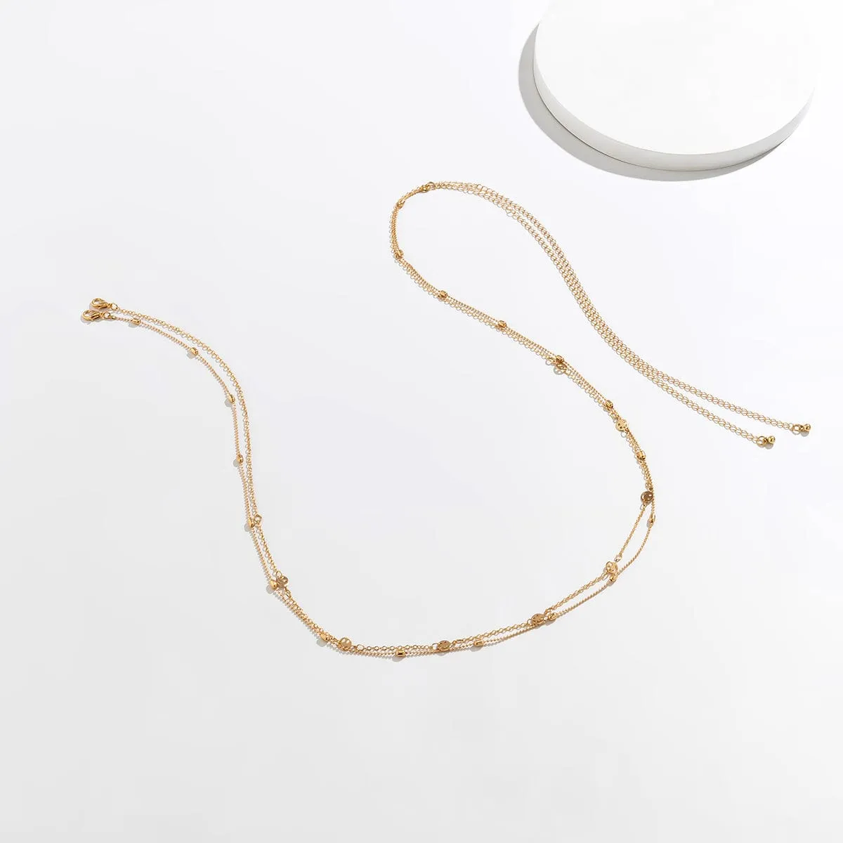 Dainty 2 Pieces Smile Face Belly Chain Set
