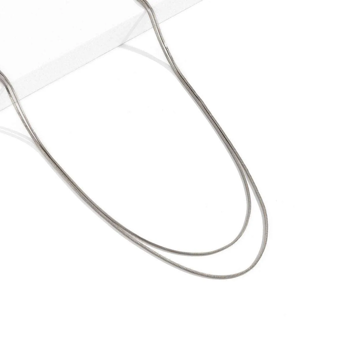 Dainty Layered Gold Silver Tone Snake Waist Chain
