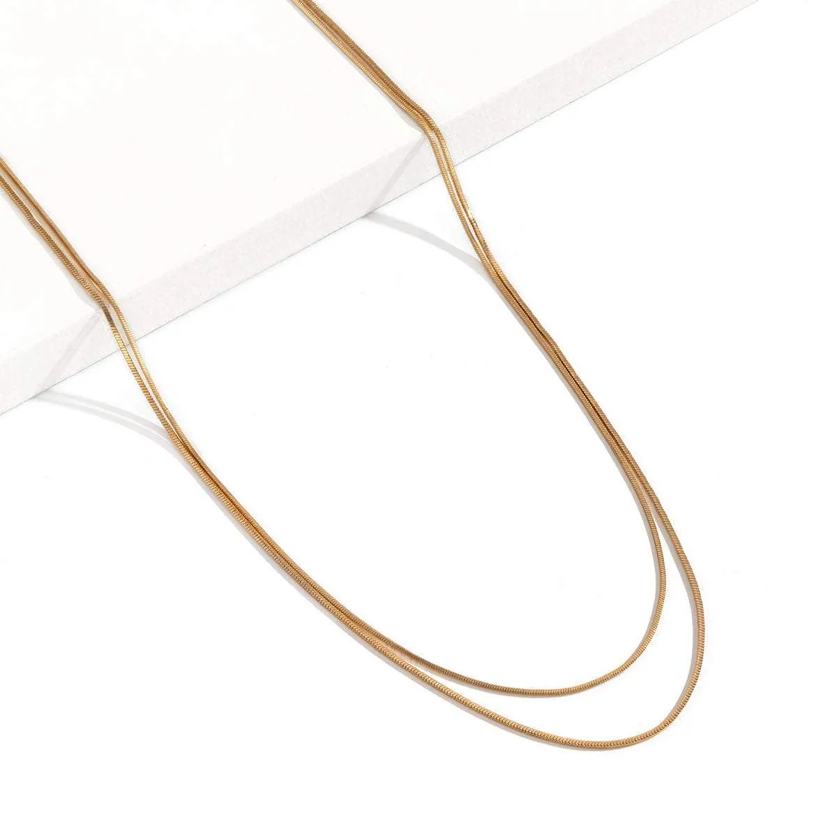 Dainty Layered Gold Silver Tone Snake Waist Chain