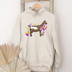 Dairy Goat Mardi Gras Hoodie (S-3XL) Unisex - Multiple Colors!