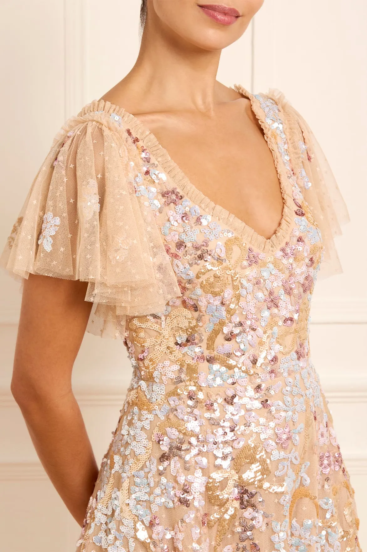 Dancing Ribbon Ankle Gown