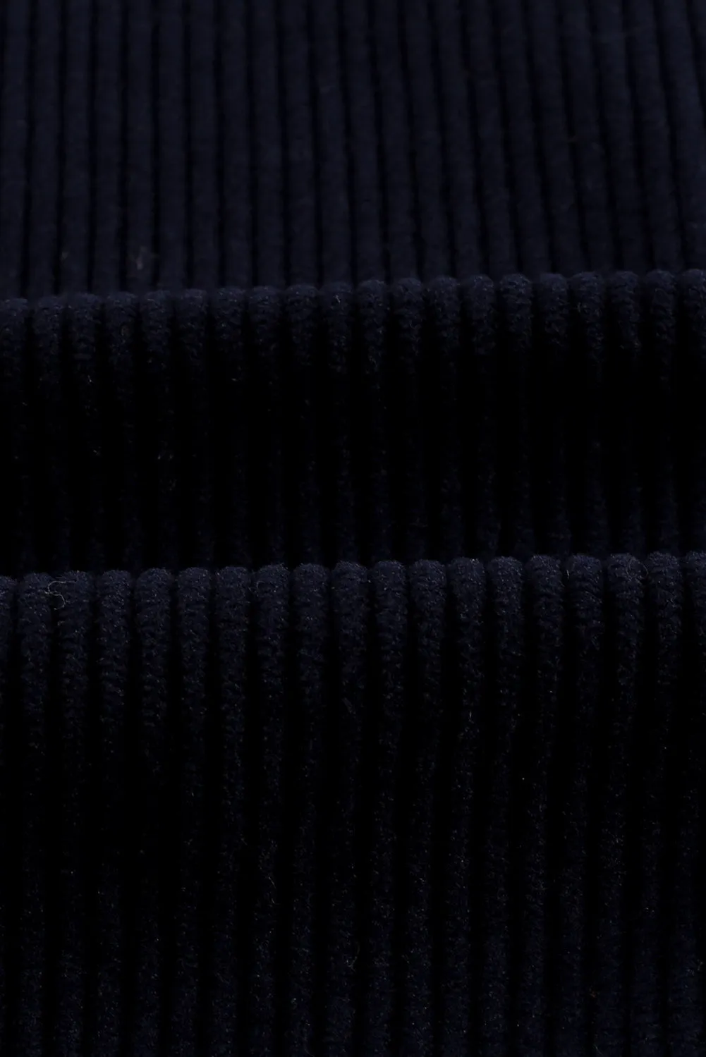 Dark Blue Corduroy Button Pocket Shirt