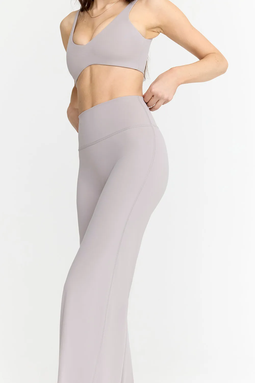 DAYFLEX HIGH WAISTED WIDE LEG YOGA PANT - TAUPE