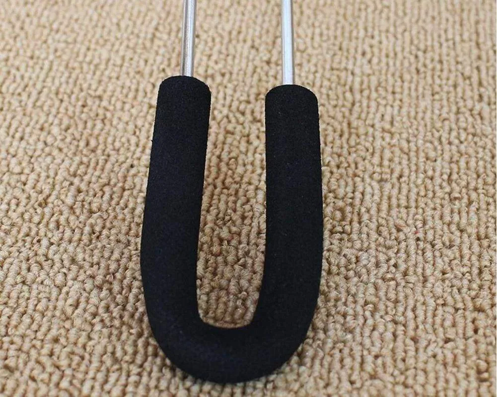 Dbtxwd Hangers Stainless steel Sponge Extra Wide Shoulder No trace Non-slip Wet and dry use Clothing store Durable Drying Racks , black , 40