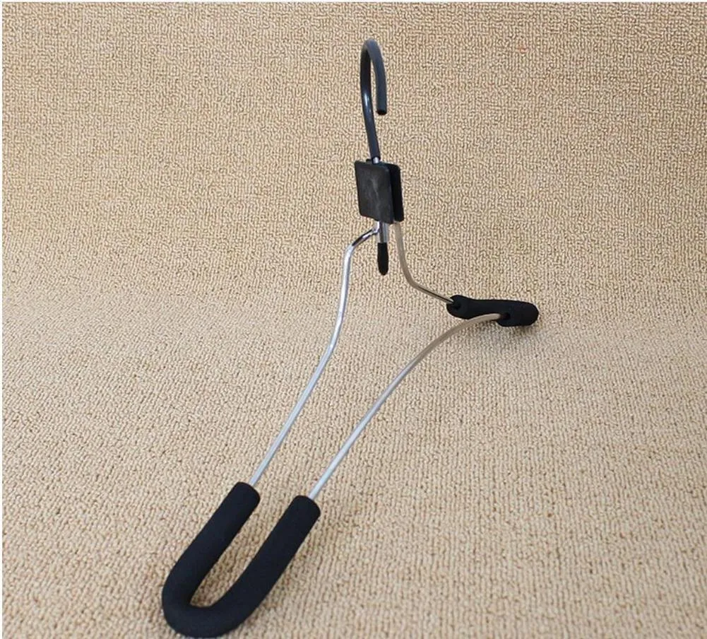 Dbtxwd Hangers Stainless steel Sponge Extra Wide Shoulder No trace Non-slip Wet and dry use Clothing store Durable Drying Racks , black , 40