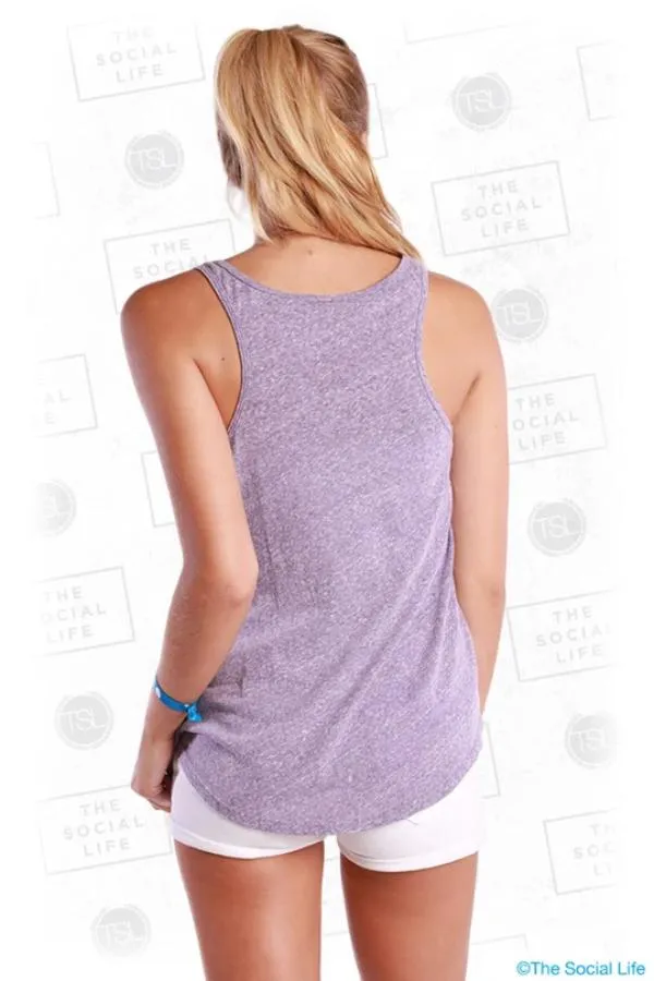 Deep Scoop Neck High Low Racer Back Tank