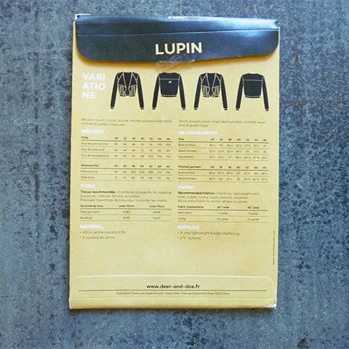 Deer & Doe Patterns : Lupin Jacket