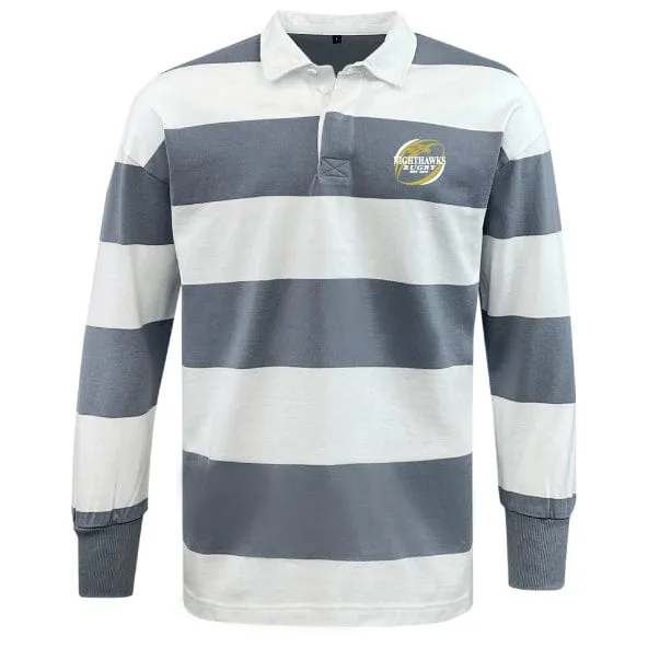 Del Norte Nighthawks Classic Long Sleeve Hooped Rugby Jersey